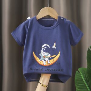 Áo Thun Tay Ngắn Họa Tiết Hoa Cotton Mỏng Cho Bé Gái Mùa Hè Phong Cách Mới Áo Thun Cotton Thoáng Khí Cho Bé Gái