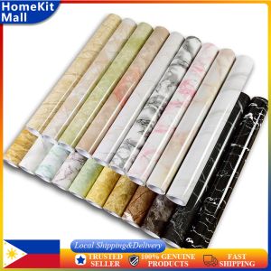 Width Marble Wallpaper Contact Paper Waterproof Oil-proof Wall Stickers PVC Self Adhesive Kitchen Ambry Countertop Home Decor PVC Waterproof Marble Wall Sticker Self-Adhesive Desktop Cabinet Furniture Renovation Film Kitchen Stove Bar Oil-Proof Wallpaper