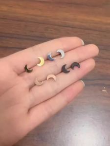Minimalist Brief Square Bar Stud Earrings For Women Gold Plated Stainless Steel Rectangle Femme Earrings Fashion Jewelry