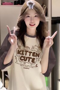 DVDK | Áo Thun Tay Raglan Phong Cách Mỹ 100% Cotton Mùa Hè