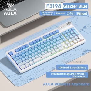 AULA | Wireless Triple-Mode RGB Quiet Computer Gaming Office Keyboard and Mouse Set