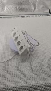 5 way EU plug Multi-functional Power Socket Multiple Socket Power Strip with 2 USB and 2 Type-C 2m Cable for Smartphones