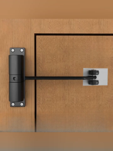 Aluminum Alloy Automatic Door Closer Spring Hinge Silent Buffer Self Closing Hinge for Home Office