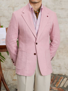 100% Linen Mens Suit Casual Slim Fit