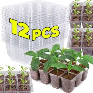 6/12Grids Plant Grow Pots Reusable Garden Seedling Tray Sprout Nursery Tray Tool Greenhouse Plant