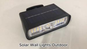 Solar Lamp Wall Light Solar Spotlight for House Numbers Warm White LEDs 800lm Auto On Off IP65 Waterproof Adjustable for Garden