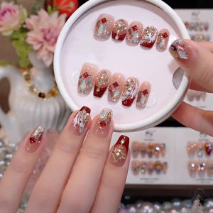 CHUBEISHI | Red High-End Handmade Nails Short to Medium Wearable