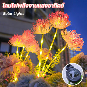 Cute-Ghost   COD โคมไฟพลังงานแสงอาทิตย์ ดอกไม้สวย โคมไฟกลางคืน ไฟตกแต่งสวน สนามหญ้ากลางแจ้ง กันน้ํา