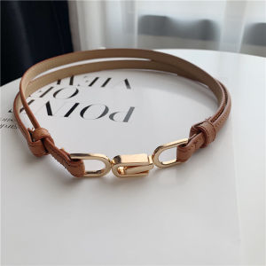 Elegant Genuine Leather Decorative Versatile Dress Sweater Retro Korean Type Corset Fashion Waist-Controlled Belt Womens Fashion