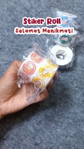 Stiker Selamat Menikmati 1 Roll 500 Pcs Sticker Bulat Roll Makanan Kue Label 2.5 cm Stiker Hijab Dan Koki Stiker Desain Beragam Motif - Lazada