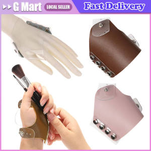 Leather Gloves Snap Cosmetic Palette Artistic Bracelet Makeup Tool