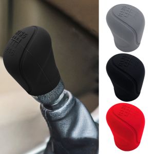 Car Manual Gear Shift Knob Non-Slip Cover 6-speed Gear Shift Grip Handle Silicone Anti-slip Protective Covers Accessories