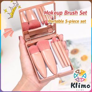 Make Up Brushes Set With Mirror Foundation Eye Shaow Brush Beauty Tools 5pcs