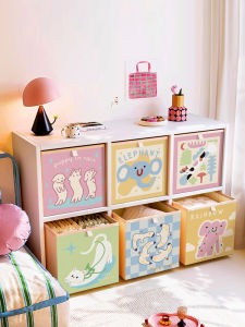 Childrens Bedroom Nightstand Drawer Cabinet Living Room Sofa Side Cabinet Toy Storage Grid Cabinet Metal Frame Structure
