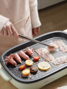 ☀️Life Core☀️ Stainless Steel Barbecue Clip Grill Tongs Meat Cooking Utensils BBQ Baking Silver Stainless Steel Kitchen Accessories Camping Supplies with 3 Sizes Per Set