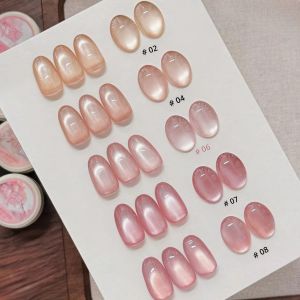 1-16pcs PSK สีชมพู Tender สี Peachwood Series CAT EYE GEL เล็บ 2025 ใหม่ Naked สีชมพูลูกปัดแก้วเล็บอุปกรณ์เล็บ