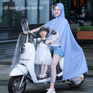 [Hàng cao cấp] Áo Mưa Đi Xe Máy Trong Suốt Cho Mẹ Và Bé Vành Đôi Chắn Nước Tuyệt Đối Dễ Dàng Sử Dụng Điện Thoại Quan Sát Bé Khi Trời Mưa Màu Sắc Thời Trang Kiểu Mới 2023 LIMO