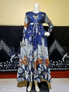 Baju Wanita Dewasa Gamis batik modern wanita muslimah terbaru kekinian