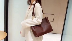 IBA78 NI60 Realpic & Video Tas Tote Bag Wanita Import Tote bag Cewek Impor Kulit PU Tas Travel Kulit PU
