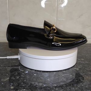 หนังสดใส รองเท้าลำลองผู้ชาย เทรนด์เกาหลี รองเท้าหนังระบายอากาศ โลฟเฟอร์ รองเท้า 006