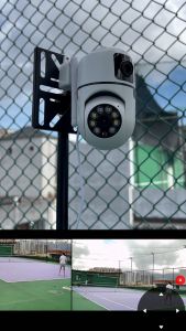 V380 Pro Dual Lens cctv connect to cellphone 8MP Wireless Auto Track HD Night Vision Two-Way Audio Waterproof CCTV Camera
