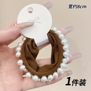 High Elasticity Hair Ties for Women Pearl Mask Hair Bands No Seams High Ponytail Hair Bands Fashionable Korean Style Hair Accessories
