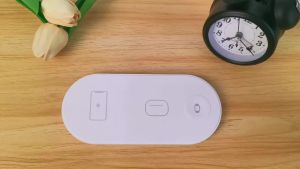 Bộ Sạc Không Dây Kép 40W Tấm Sạc Nhanh 3 Trong 1 Tương Thích Với iPhone 15/14/13/12/11/XS/X/XR/X/8 Airpod 3 Pro Samsung S23/S22/S21 - Đầu Nối Type C