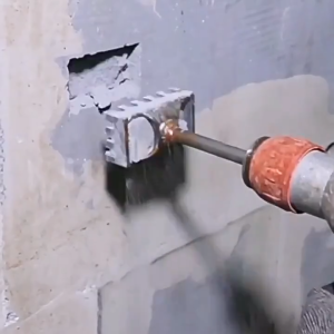 Square Hole Punch Socket Rectangle Slot Cutting Tool electric hammer square handle hole opener plumber slotter wire box High Strength Electrical Box Hole Saw Multi-function 86-Type Junction Boxes
