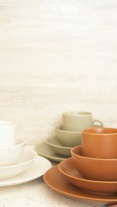 4 IN 1 Set Piring Mangkuk Gelas Soup Keramik Dishwasher Microwave Safe Premium KYOKAI SET TATARUMA