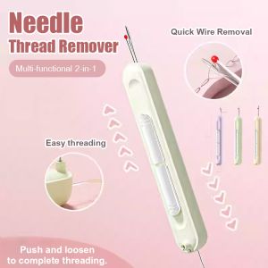 2-in-1 Needle Threader for Sewing and Unpicking Durable Anti-Slip Design Handmade Crafting Pro Tools