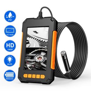 8mm Single Lens Industrial Endoscope 1080P 4.3 " IPS LCD Digital Inspection Camera With 8 LED For Car Sewer Checking