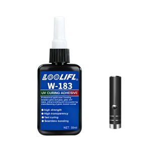 UV Glue Can Bond and Cure Within a Few Seconds. Comes with a Flashlight for DIY Production of Glass Crystal and Acrylic Crafts