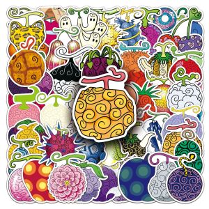 Bandai | Bộ 52 Miếng Dán Hoạt Hình One Piece Devil Fruit Dành Cho Laptop Điện Thoại Đàn Guitar Trang Trí Tự Làm Quà Tặng Tiệc Trẻ Em Decal Trái Cây Anime
