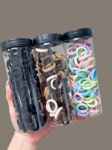 High Elasticity Towel Ring Hair Ties Candy Colored Woven DIY Bracelet Head Ties Hair Bands Hair Accessories in a Canister