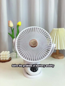 30000mAh Portable USB Rechargeable Clip Fan Ultra Quiet Electric Fan Air Cooler High Quality Portable electric charger fan With Light
