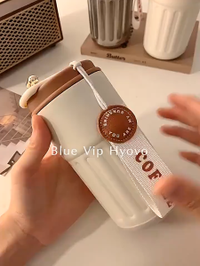 Temperature Display H31 Vacuum Tumbler 450ml Food Grade Stainless Steel Hot&Cold Leak-Proof Portable Travel Coffee Mug For Travel School Office Gym Outdoor and Daily Use