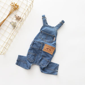 New Arrival Spring and Summer Japanese and Korean Washed Denim Super Elastic Pet Dog Harness Denim