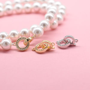 DIY Single Row Pearl Necklace Bracelet Connector Buckle Handmade Sweater Chain Buckle Head Accessory Gold Plated Silver Plated Alloy Material