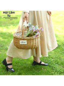 YYBAIO | Bamboo Weaving Outdoor Picnic Basket egg fruit & vegetable Picking Storage