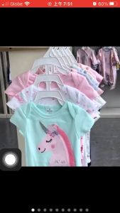 CC NEW BORN Baby Boys and Girls Set of 5 New Bodysuit Onesie Cotton Infant Jumper Newborn Baby Clothes With Packaging / 5pcs Assorted Designs (RANDOM) Premium Quality 100% Cotton Baby Onesie