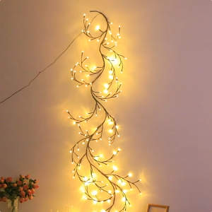 LED Branch Vine Lamp Night Light For Room Wall Decoration Christmas Halloween Decoration Tree Light