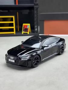 MAKEDA | 1:24 RS7 A6L Model Miniature Toy Cars Alloy Diecast Sound Light Shock Absorption Pull Back Doors Opened Ornament Vehicle Models