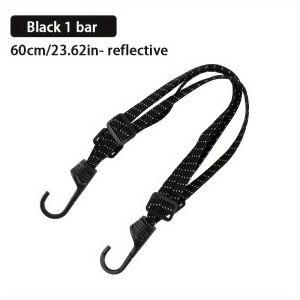 Universal 60/90CM Motorcycle Helmet Straps Hook Luggage Retractable Elastic Rope Fixed Strap Luggage Reflective Multi-functional