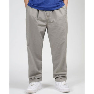 กางเกงขายาวทรงหลวมเอวยางยืดผ้าฝ้ายบางสำหรับผู้ชาย กางเกงขายาวทรงตรงสำหรับใส่ไปทำงาน กางเกงขายาวทรงหลวมสำหรับใส่สบายในชีวิตประจำวัน