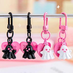 St.kunkka 1 chiếc cặp đi học vật treo ma quỷ tình yêu màu hồng móc khóa kim loại mặt dây chuyền nhỏ móc khóa trang trí Halloween