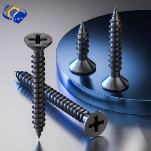 PHI M3.5 Black Cross Flat Head Wood Screws High-Strength Carbon Steel Sheet Metal Screws Drilling Woodworking Furniture Repair
