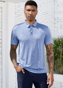 Mens Lightweight Stretchy Golf Polo Shirts Short Sleeve Breathable Quick Dry Casual Sports Stripe T-Shirts