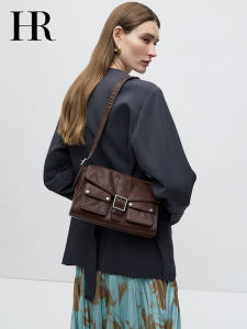 2025 New Style Womens Leather Shoulder Bag Tanned Cowhide Vintage Pillow Postman Bag Soft Fabric Lining Magnetic Buckle Closure