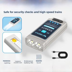 Multi-Functional Keychain Light Strong Light Tungsten Filament Lighter Portable Work Light Flashlight Cigarette Lighter Rechargeable