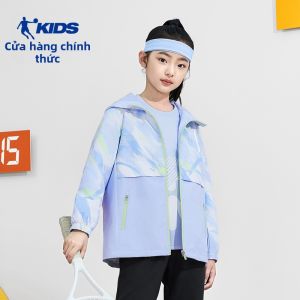 Qiaodan | Áo Khoác Chống Gió Thể Thao cho Trẻ Lớn và Vừa Mùa Xuân Thu Vải Mesh Thông Khí